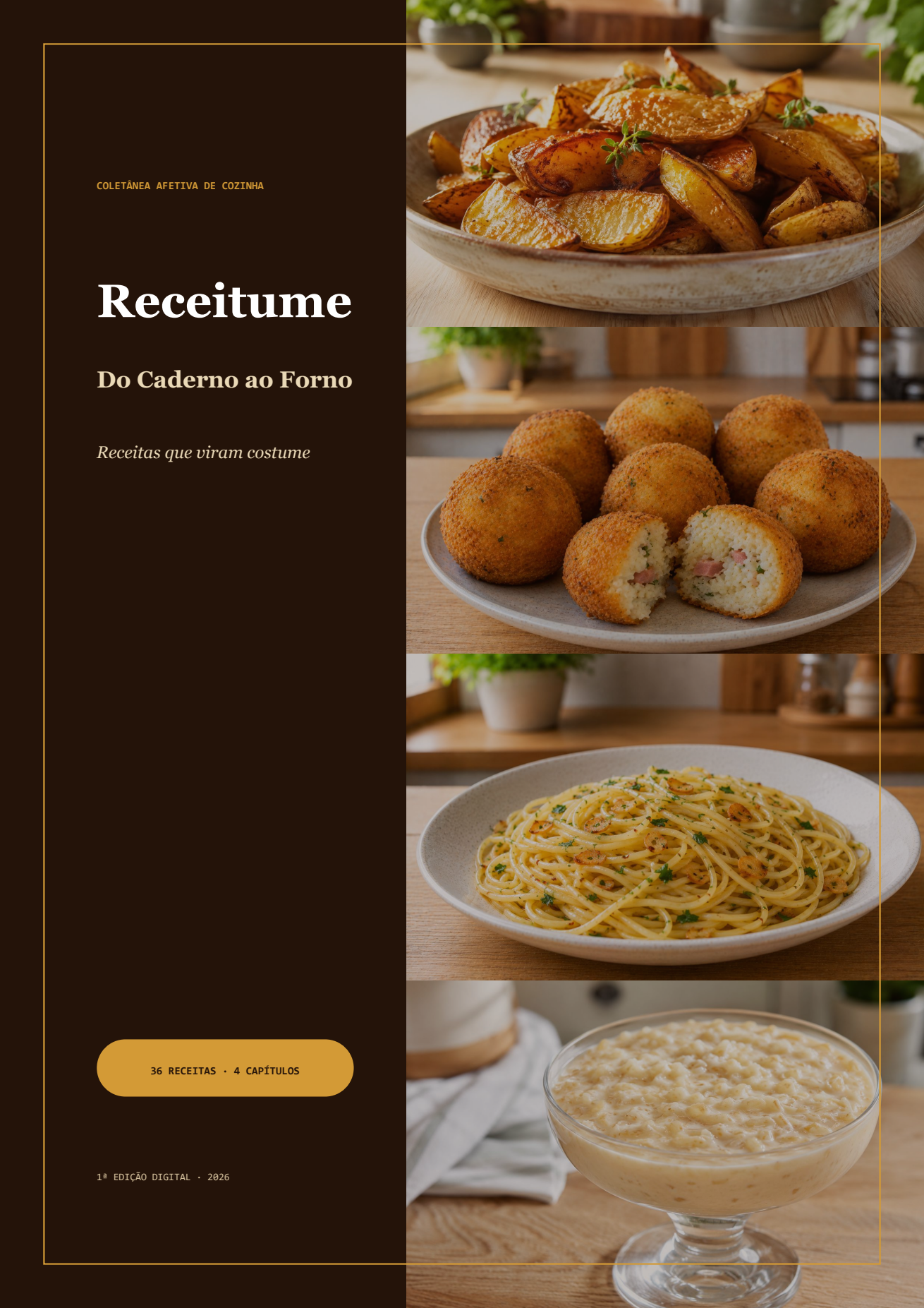 Capa do Receitume — Do Caderno ao Forno
